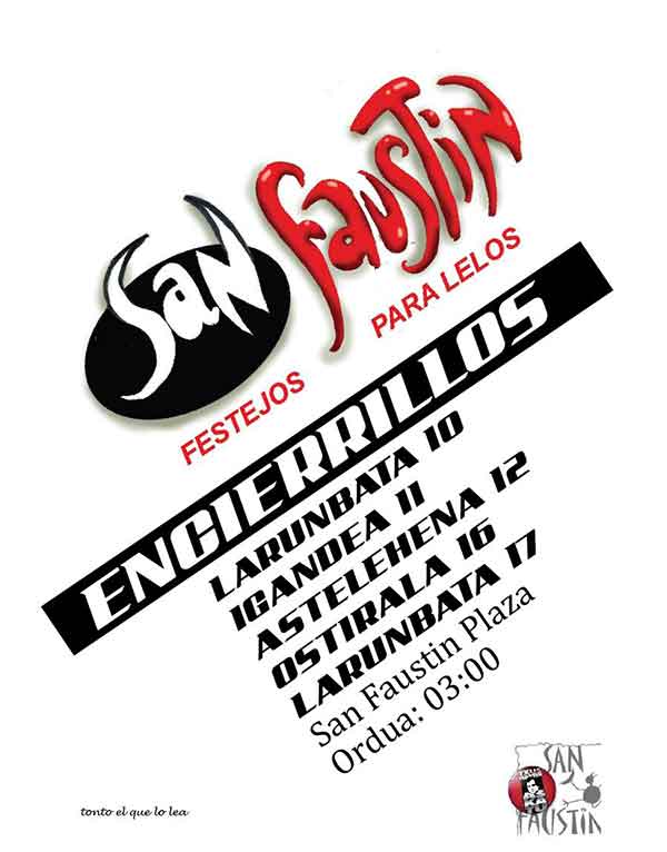 basauri san fausto 2015 san faustin cartel encierrillos