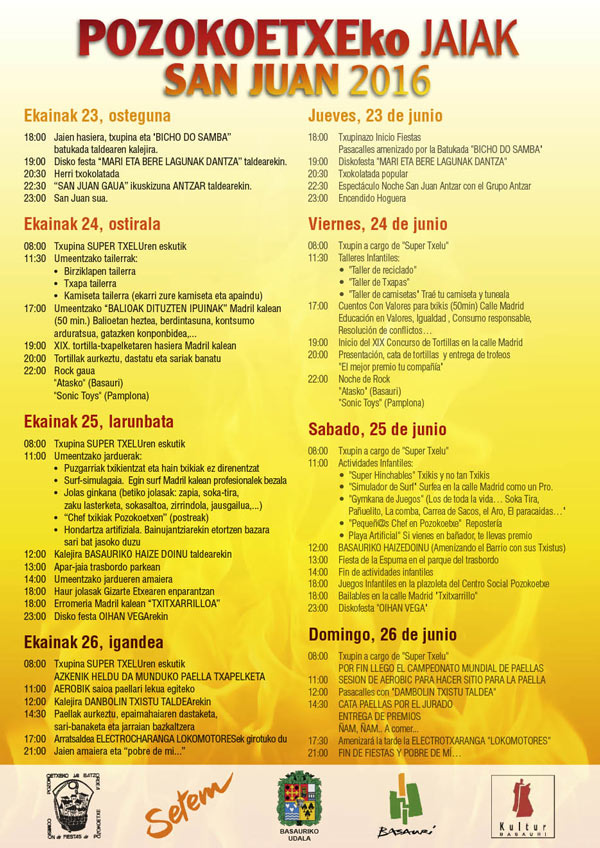 basauri pozokoetxe jaiak 2016 programa